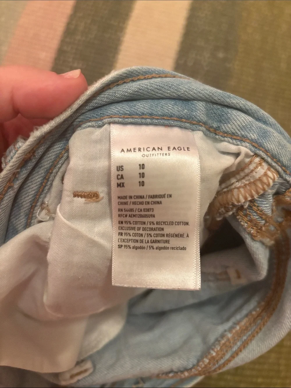 American Eagle Outfitters Light Wash Highest Rise Baggy Denim Shorts